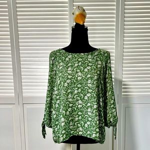 Papermoon green floral top